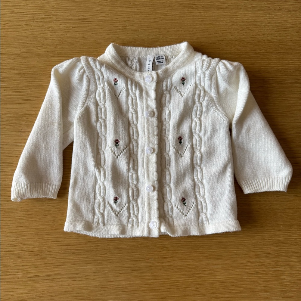 ⚡️Janie and Jack Cream Cable Knit Baby Cardigan